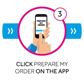 Click prepare my order on the app